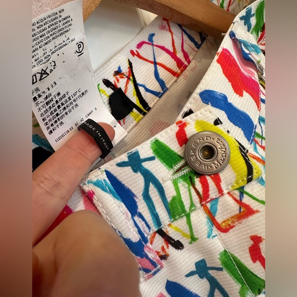 SOLD! Weekend MaxMara “Flutterflies” Collection Mini Cotton Skirt.Size: IT42 US6 - Picture 9 of 16